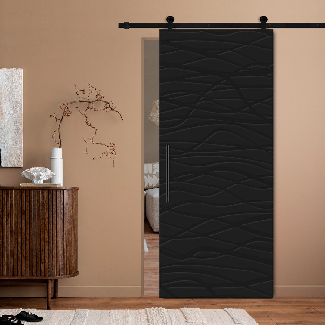 Modern Interior Flush Sliding Barn Door with CNC Router Design MICD - 1181 - DoorDiscounter