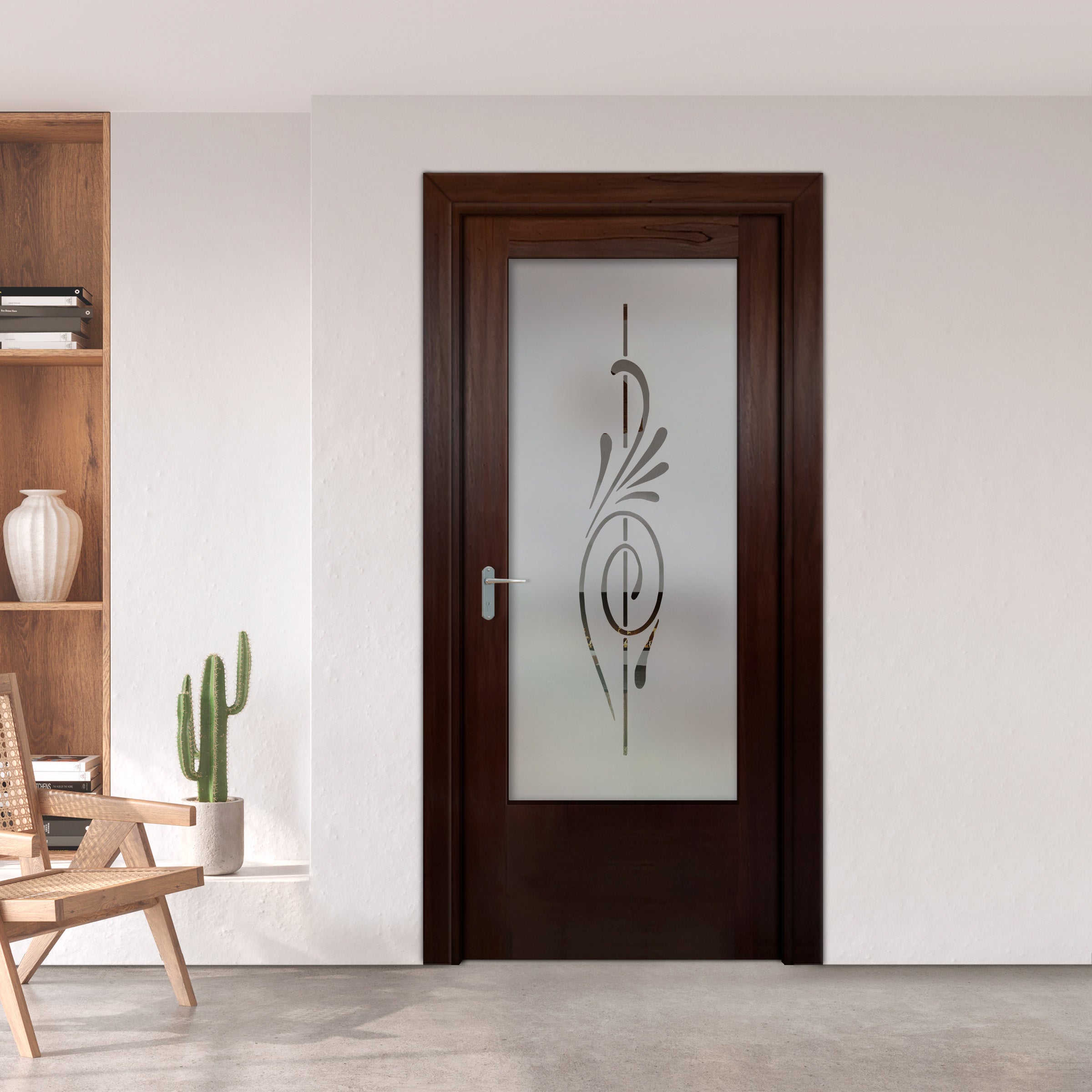 Interior Hinged Door with Glass Insert \u0026 Modern Design Idgp - 0230, image size:2400x2400