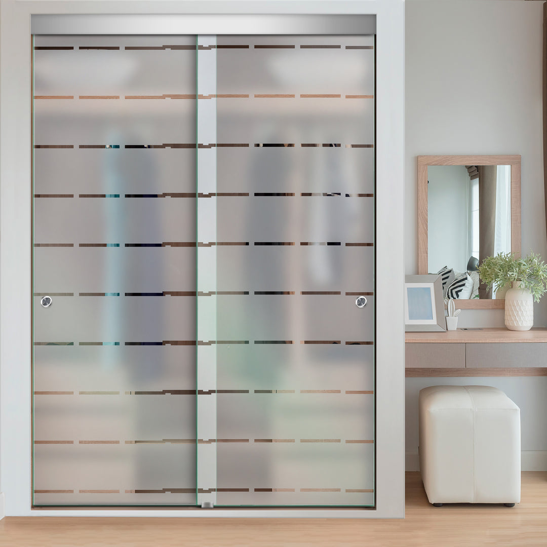 FRAMELESS GLASS BYPASS CLOSET SLIDING DOOR CBF - 1053 - DoorDiscounter