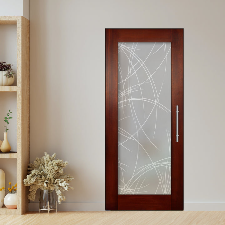 Self Closing Pivot Wooden Glass Door Pwgd - 0391 - DoorDiscounter
