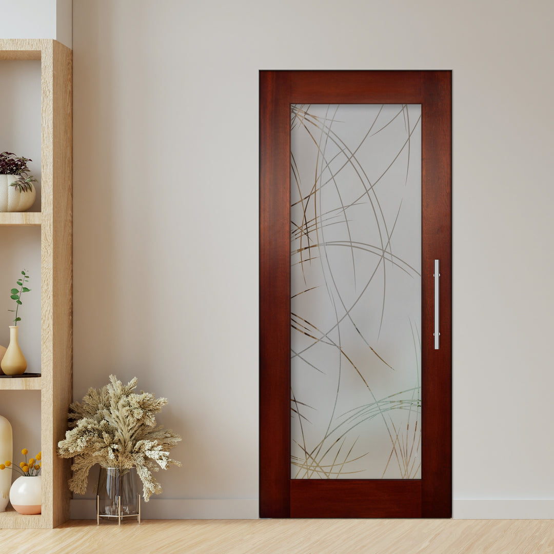 Self Closing Pivot Wooden Glass Door Pwgd - 0391 - DoorDiscounter