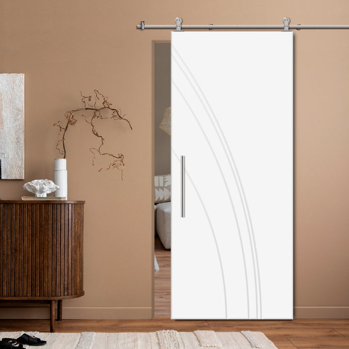 Modern Interior Flush Sliding Barn Door with CNC Router Design MICD - 1100 - DoorDiscounter