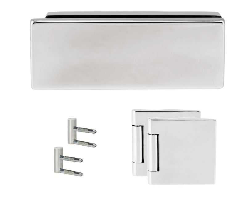 Stainless Steel Strike Box for Glass Door Lock + Junior Hinges KNUH - 3170 - DoorDiscounter