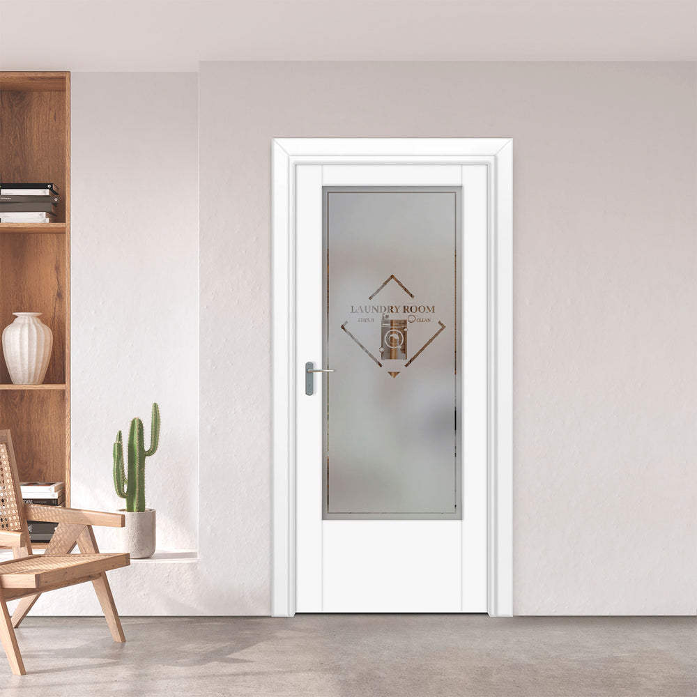 INTERIOR DOOR WITH FROSTED GLASS PANEL IDGP - 2708 - DoorDiscounter