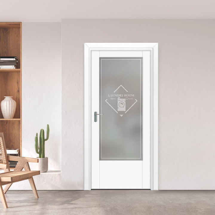 INTERIOR DOOR WITH FROSTED GLASS PANEL IDGP - 2708 - DoorDiscounter