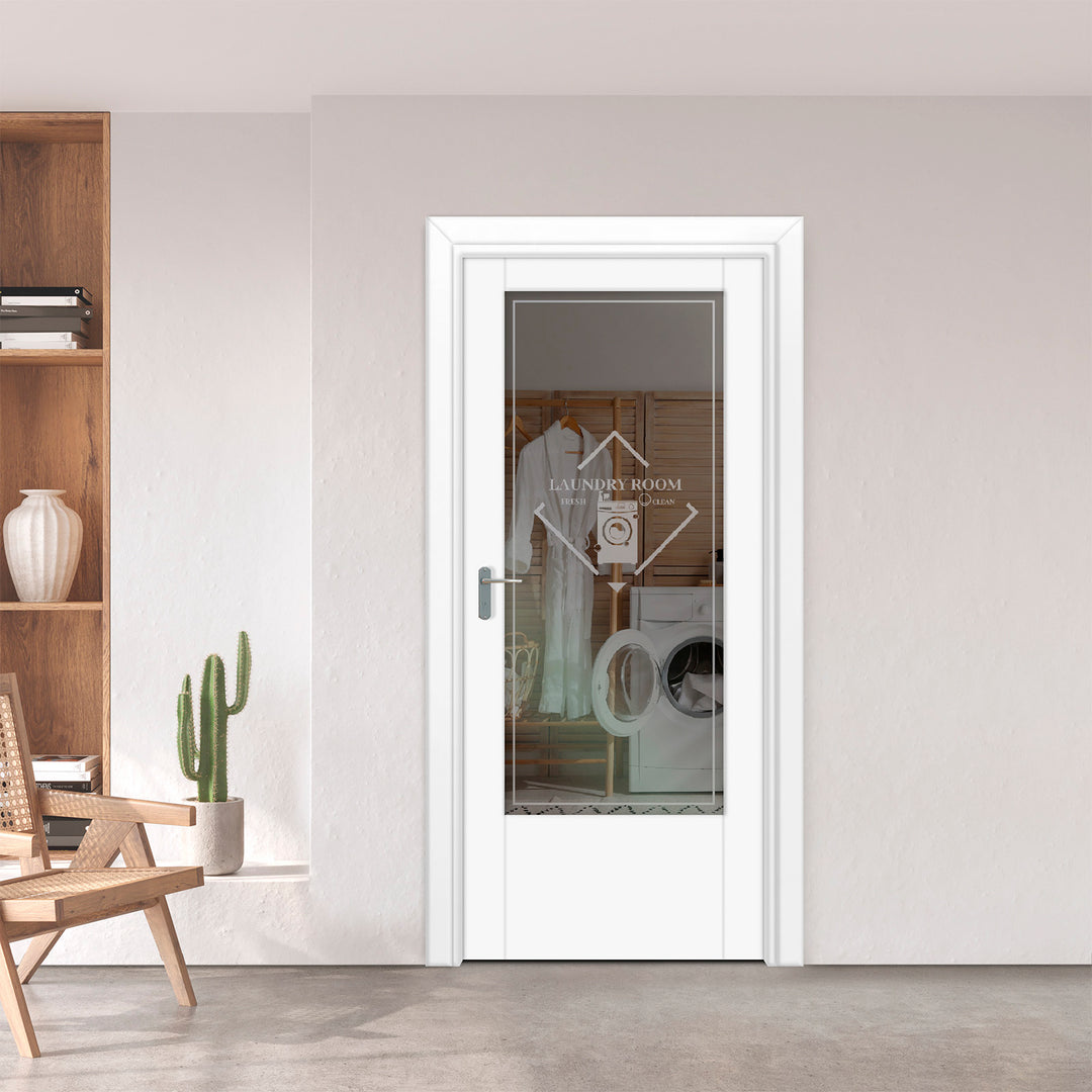 INTERIOR DOOR WITH FROSTED GLASS PANEL IDGP - 2708 - DoorDiscounter