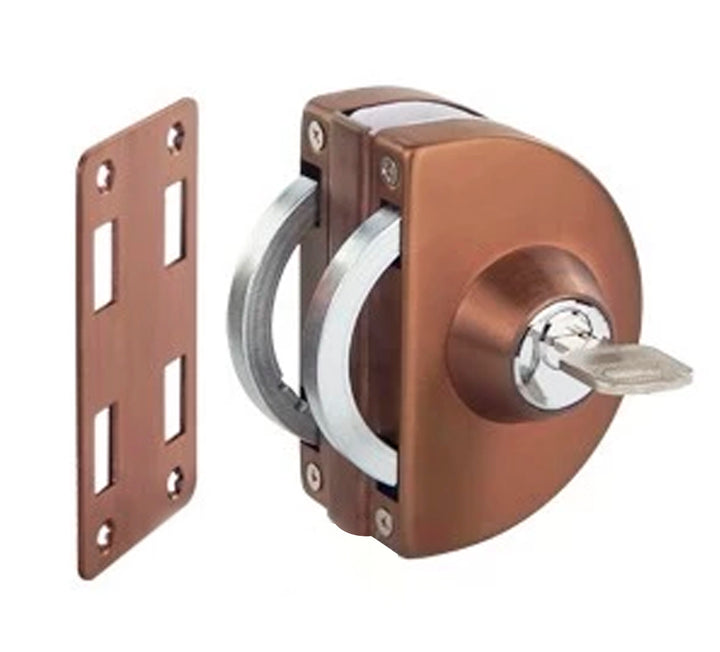 Stainless Steel Half Circle Entrance Frameless Glass Door Lock KNUW - 3184 - DoorDiscounter