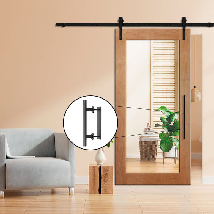 MIRROR SLIDING BARN DOOR WITH MIRROR PANEL MSPM - 3799 - DoorDiscounter
