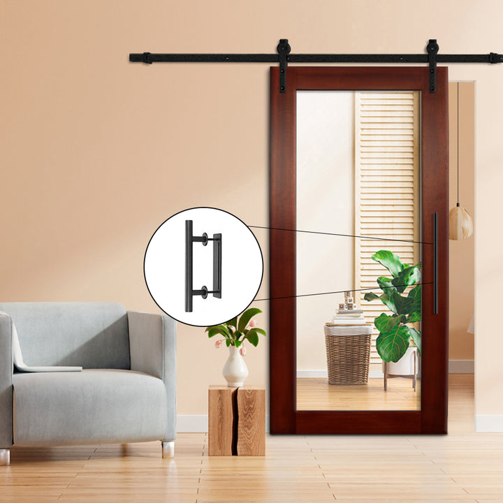 MIRROR SLIDING BARN DOOR WITH MIRROR PANEL MSPM - 3800 - DoorDiscounter