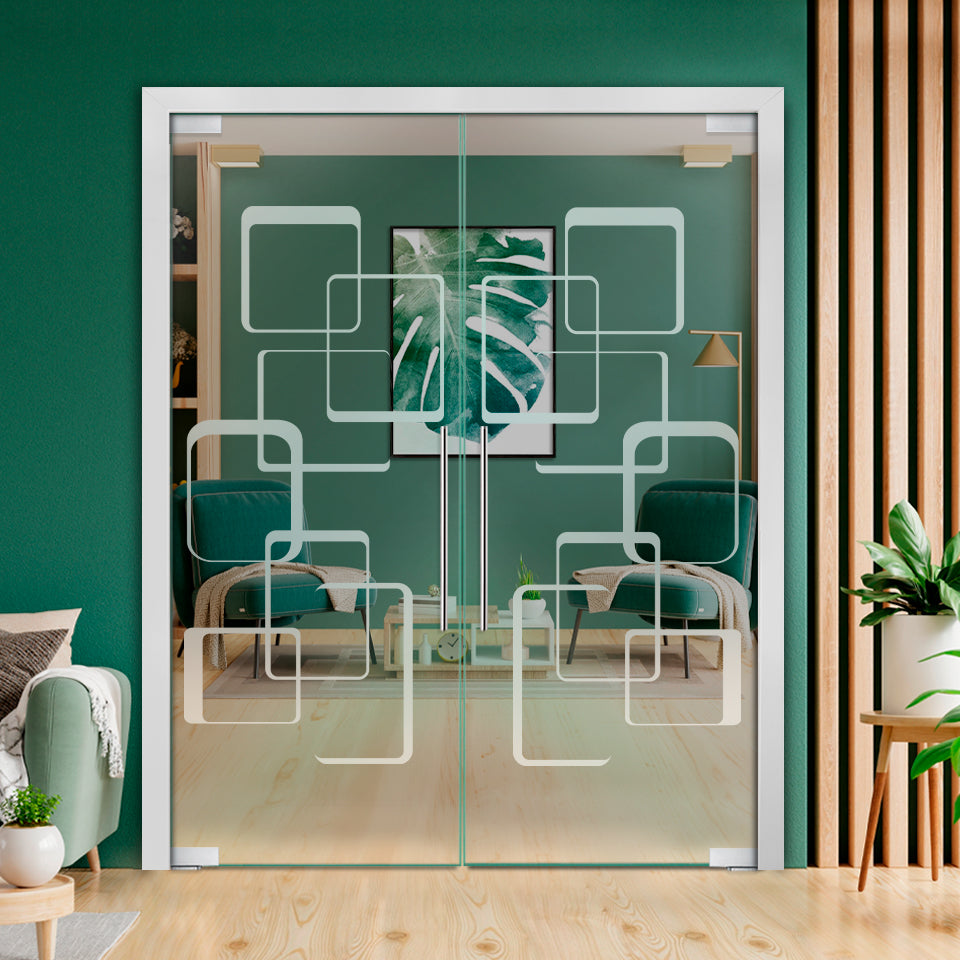Frameless Double Pivot Glass Door with Self Closing Pivot Hinges FDPG - 2268 - DoorDiscounter