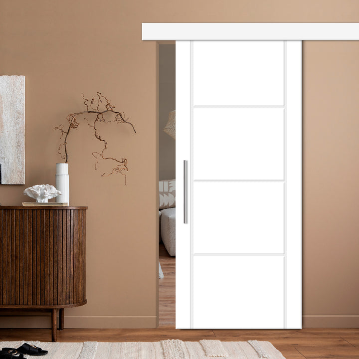 Modern Interior Flush Sliding Barn Door with CNC Router Design MICD - 1172 - DoorDiscounter