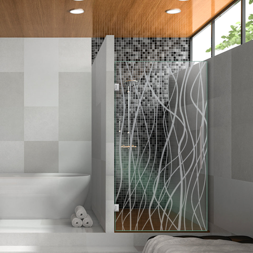 Frameless Shower Glass Door FGDS - 2895 - DoorDiscounter