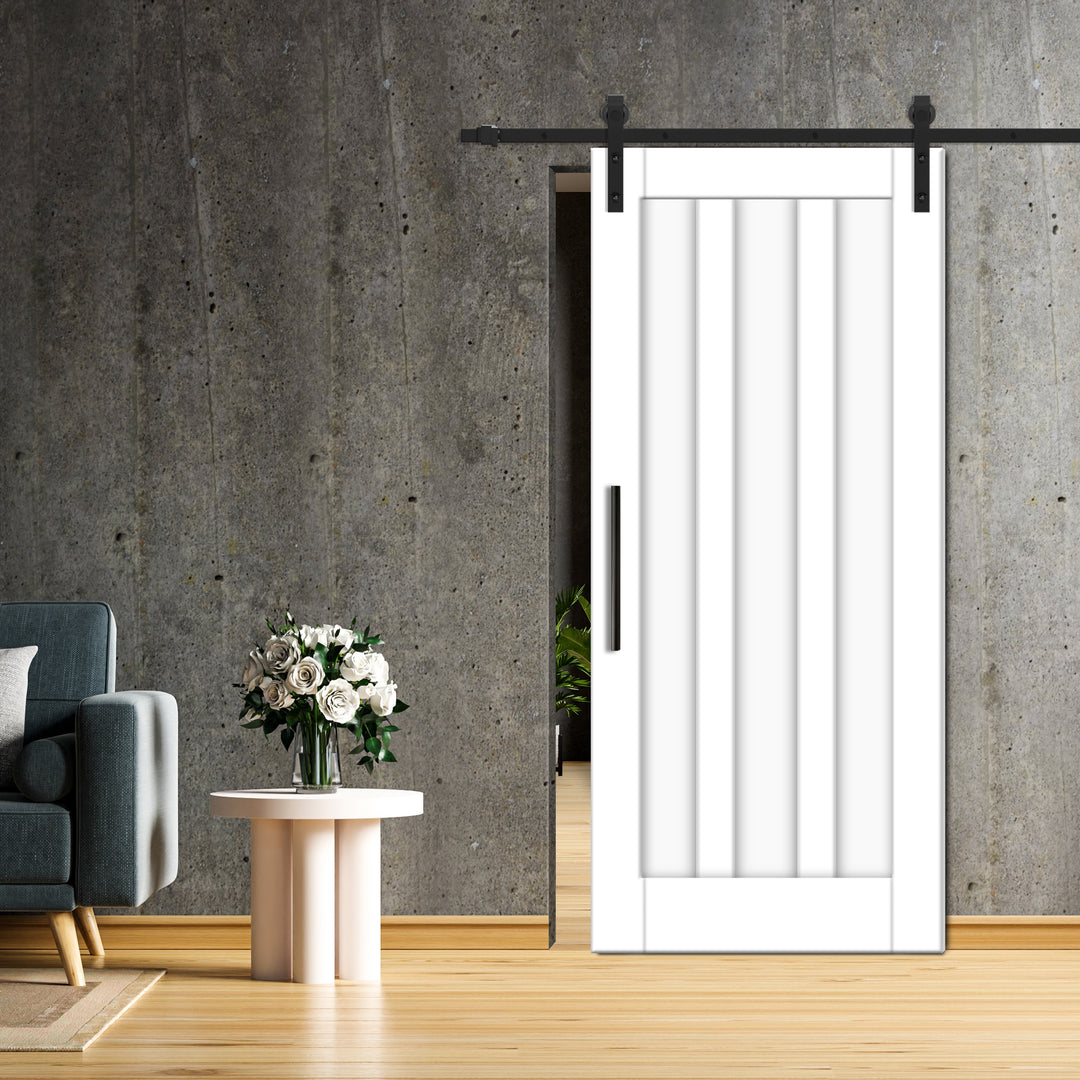 SHAKER PANEL SLIDING BARN DOOR SPSD - 3328 - DoorDiscounter