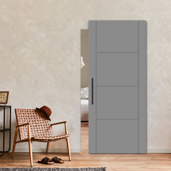 Flush Sliding Barn Door Hidden / Invisible Hardware FHID - 1236 - DoorDiscounter
