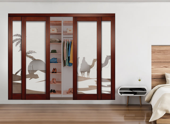 4 Leaf Mirror Effect Bypass Closet Door MEC4 - 0532 - DoorDiscounter