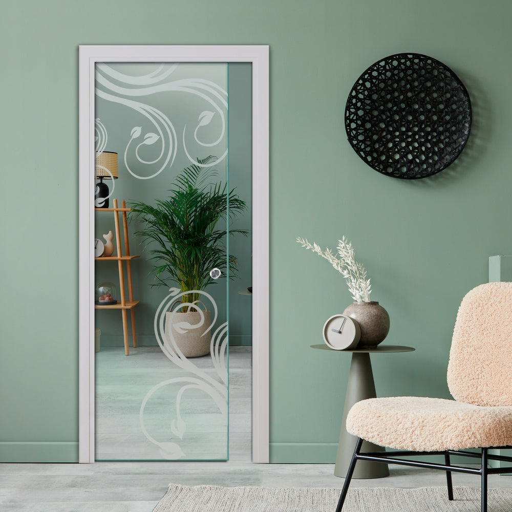 SLIDING POCKET GLASS DOOR WITH TRACK SYSTEM SPTS - 2577 - DoorDiscounter