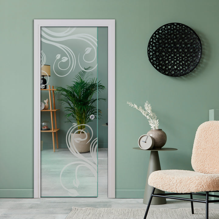 SLIDING POCKET GLASS DOOR WITH TRACK SYSTEM SPTS - 2577 - DoorDiscounter
