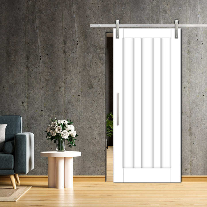 SHAKER PANEL SLIDING BARN DOOR SPSD - 3328 - DoorDiscounter