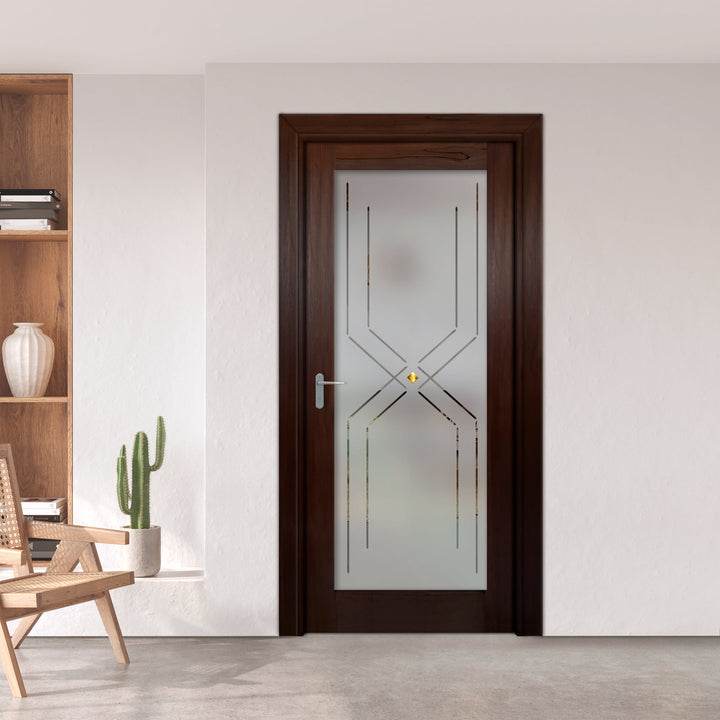 INTERIOR DOOR WITH FROSTED GLASS PANEL IDGP - 0095 - DoorDiscounter