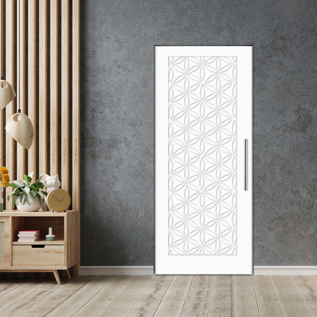 Self Closing Pivot Door with CNC Engraving Design PMR1 - 0586 - DoorDiscounter