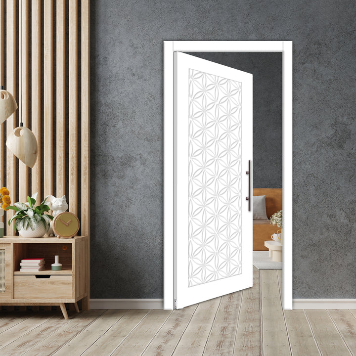 Self Closing Pivot Door with CNC Engraving Design PMR1 - 0586 - DoorDiscounter