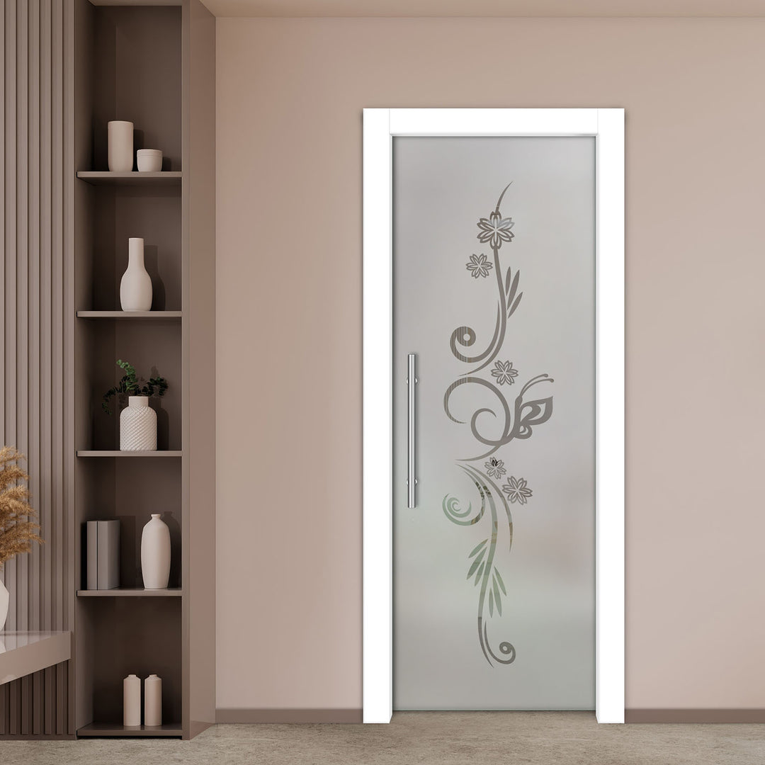 36" x 80" (Ready to ship) Pocket Sliding Glass Door with Frosted Design | Semi-Private - 1513 - DoorDiscounter