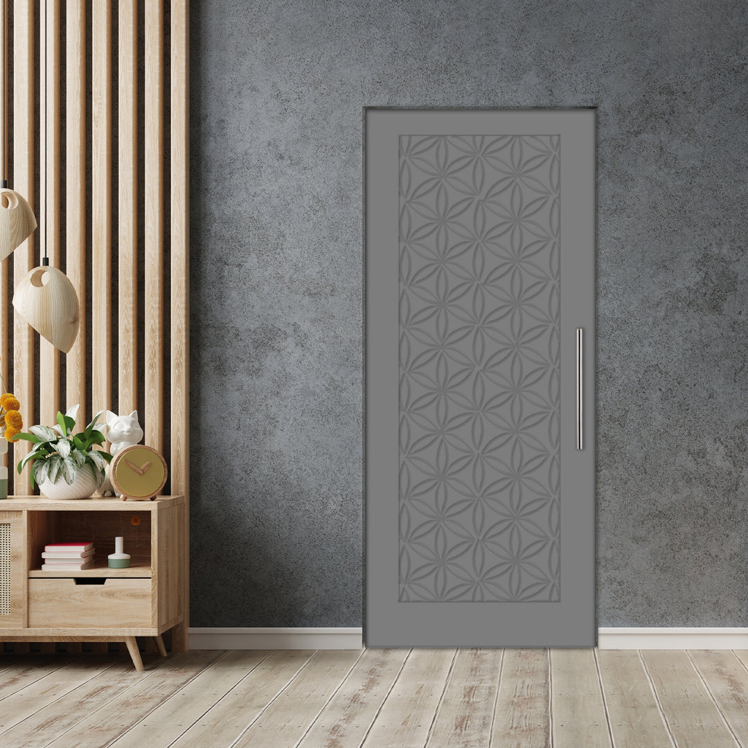 Self Closing Pivot Door with CNC Engraving Design PMR1 - 0586 - DoorDiscounter