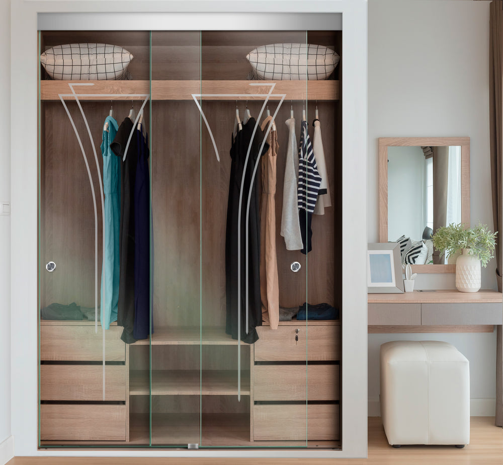 FRAMELESS CLOSET GLASS SLIDING BYPASS DOOR FSGD - 2408 - DoorDiscounter