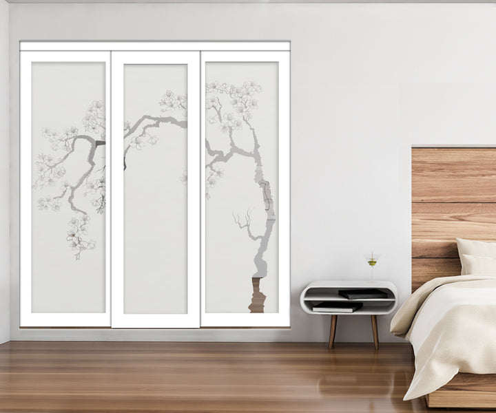 3 Leaf Mirror Effect Bypass Closet Door MEC3 - 0195 - DoorDiscounter