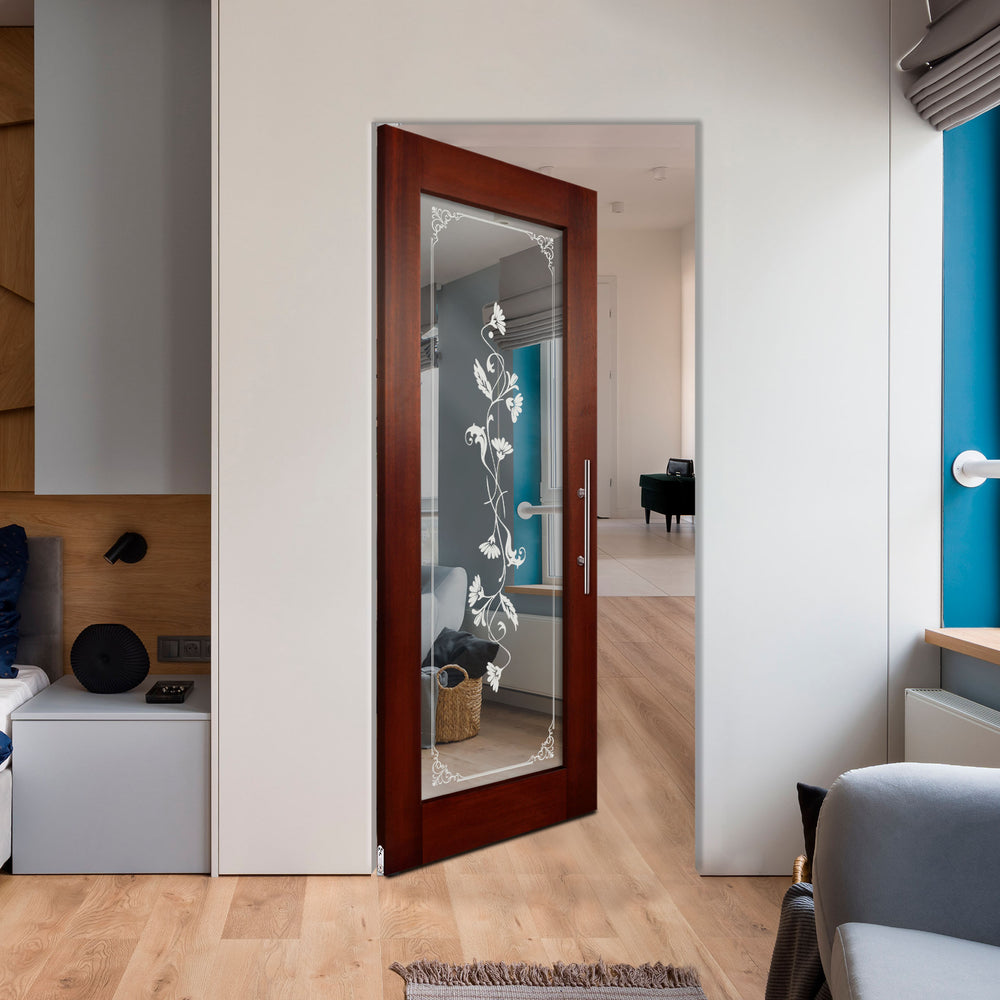 Self Closing Pivot Wooden Mirror Door Pwmd - 0789 - DoorDiscounter