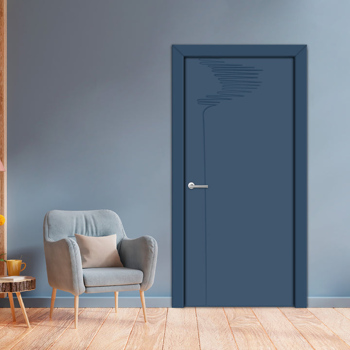 Interior Hinged Flush Door With Engraved Design Ihfc - 3922 - DoorDiscounter