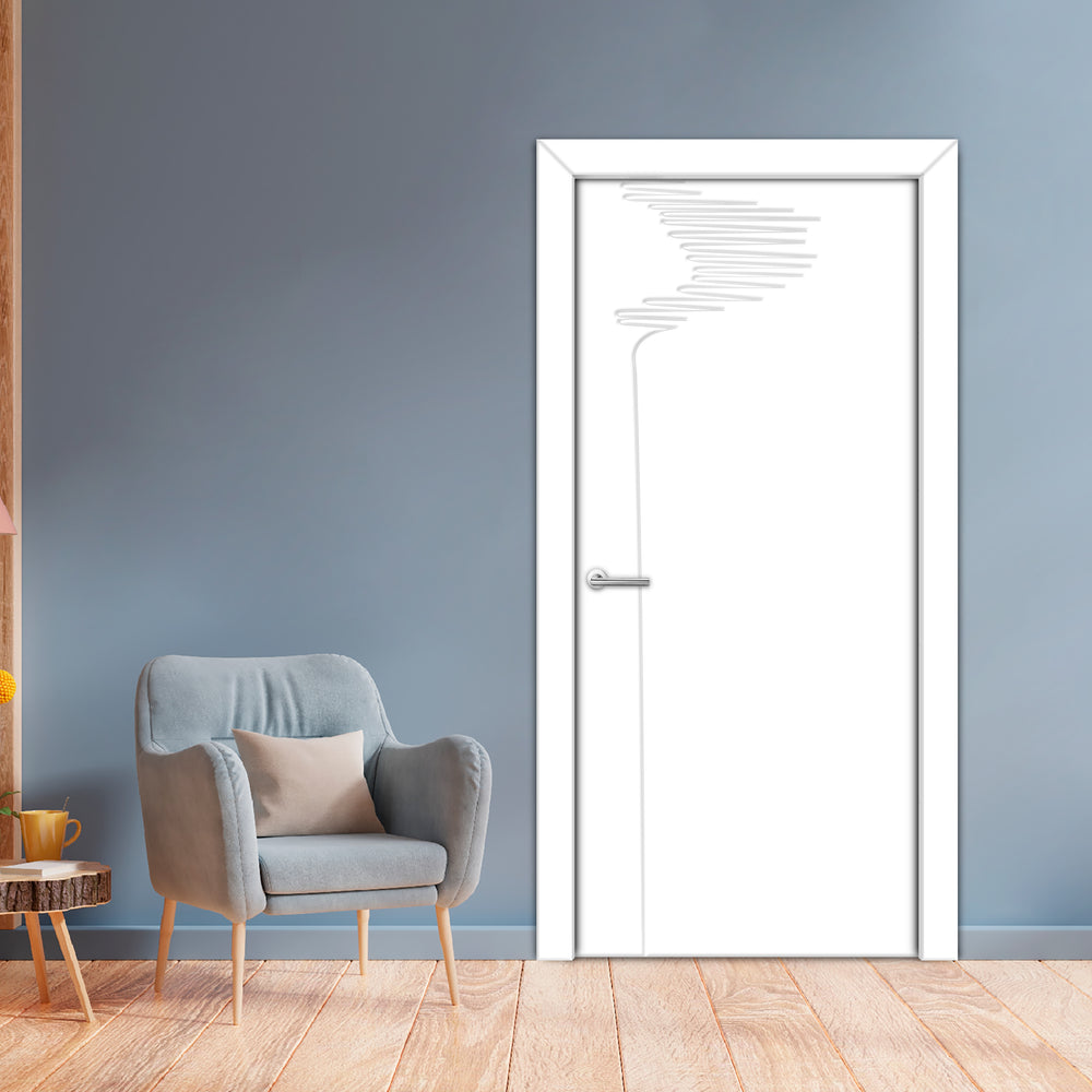 Interior Hinged Flush Door With Engraved Design Ihfc - 3922 - DoorDiscounter