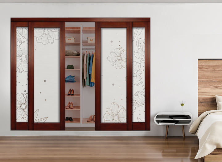 4 Leaf Mirror Effect Bypass Closet Door MEC4 - 0536 - DoorDiscounter