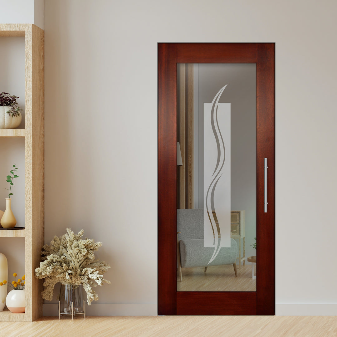 Self Closing Pivot Wooden Glass Door Pwgd - 0816 - DoorDiscounter