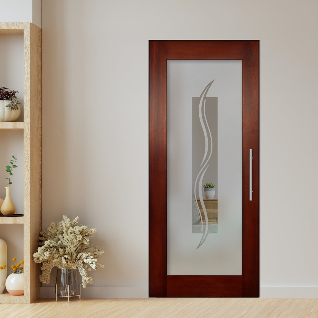 Self Closing Pivot Wooden Glass Door Pwgd - 0816 - DoorDiscounter
