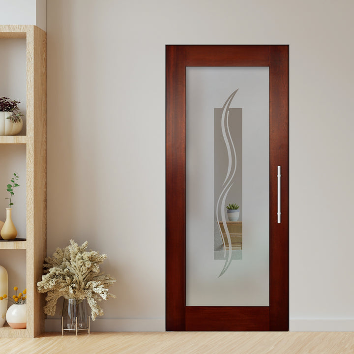 Self Closing Pivot Wooden Glass Door Pwgd - 0816 - DoorDiscounter
