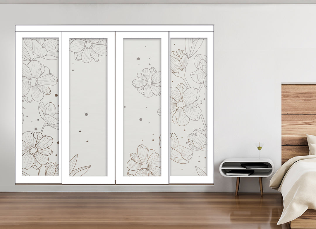 4 Leaf Mirror Effect Bypass Closet Door MEC4 - 0536 - DoorDiscounter