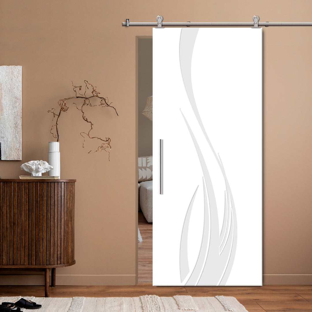Modern Interior Flush Sliding Barn Door with CNC Router Design MICD - 1178 - DoorDiscounter