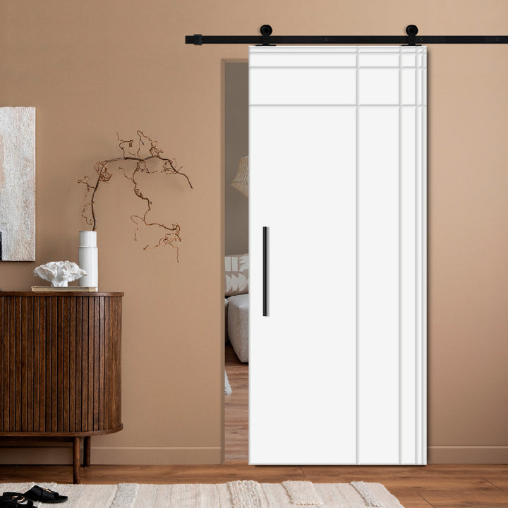 Modern Interior Flush Sliding Barn Door with CNC Router Design MICD - 1108 - DoorDiscounter