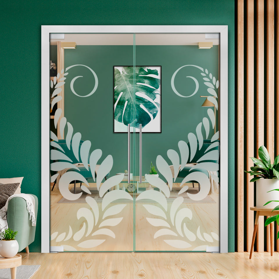 Frameless Double Pivot Glass Door with Self Closing Pivot Hinges FDPG - 2310 - DoorDiscounter