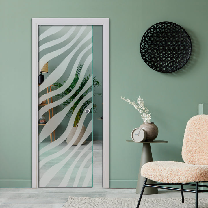 SLIDING POCKET GLASS DOOR WITH TRACK SYSTEM SPTS - 2559 - DoorDiscounter