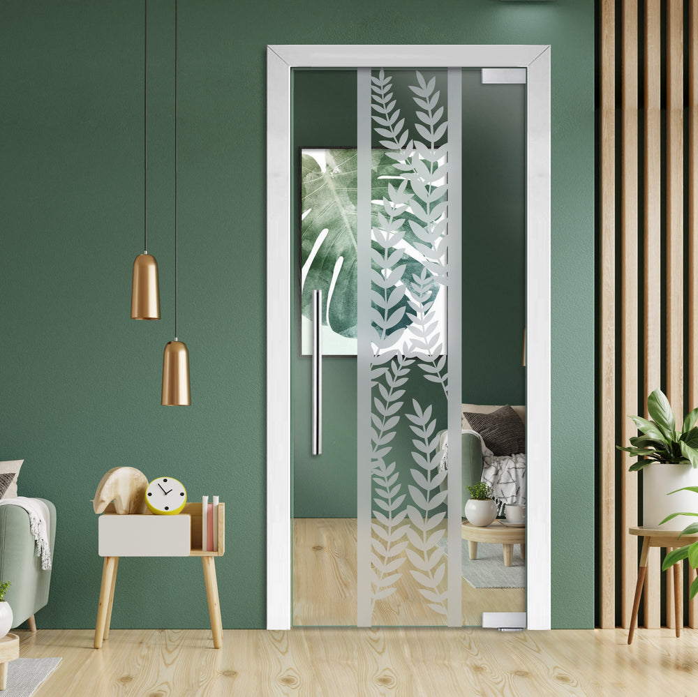Frameless Glass Pivot Door with Self Closing Hinges FGP1 - 1961 - DoorDiscounter