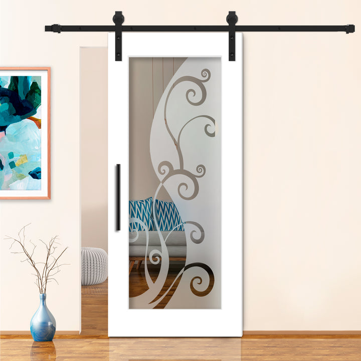 42" x 84" (Ready to Ship) Sliding Barn Door with Glass Insert | Semi-Private | ++Liquidation Sale++