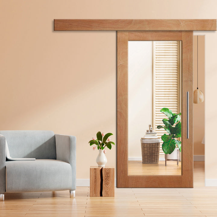 MIRROR SLIDING BARN DOOR WITH MIRROR PANEL MSPM - 3799 - DoorDiscounter