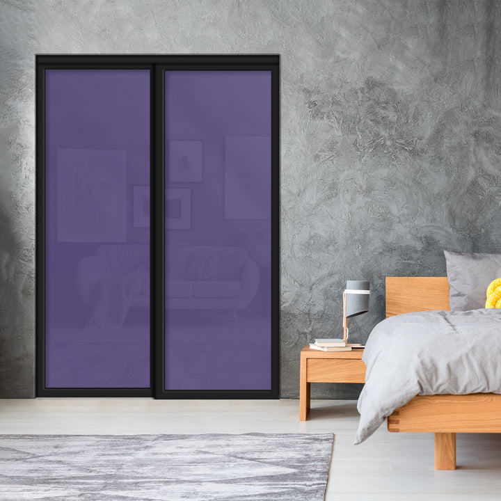 Sliding Bypass Closet Door with Glass & Mirror Panel Inserts MBS2 - 0544 - DoorDiscounter