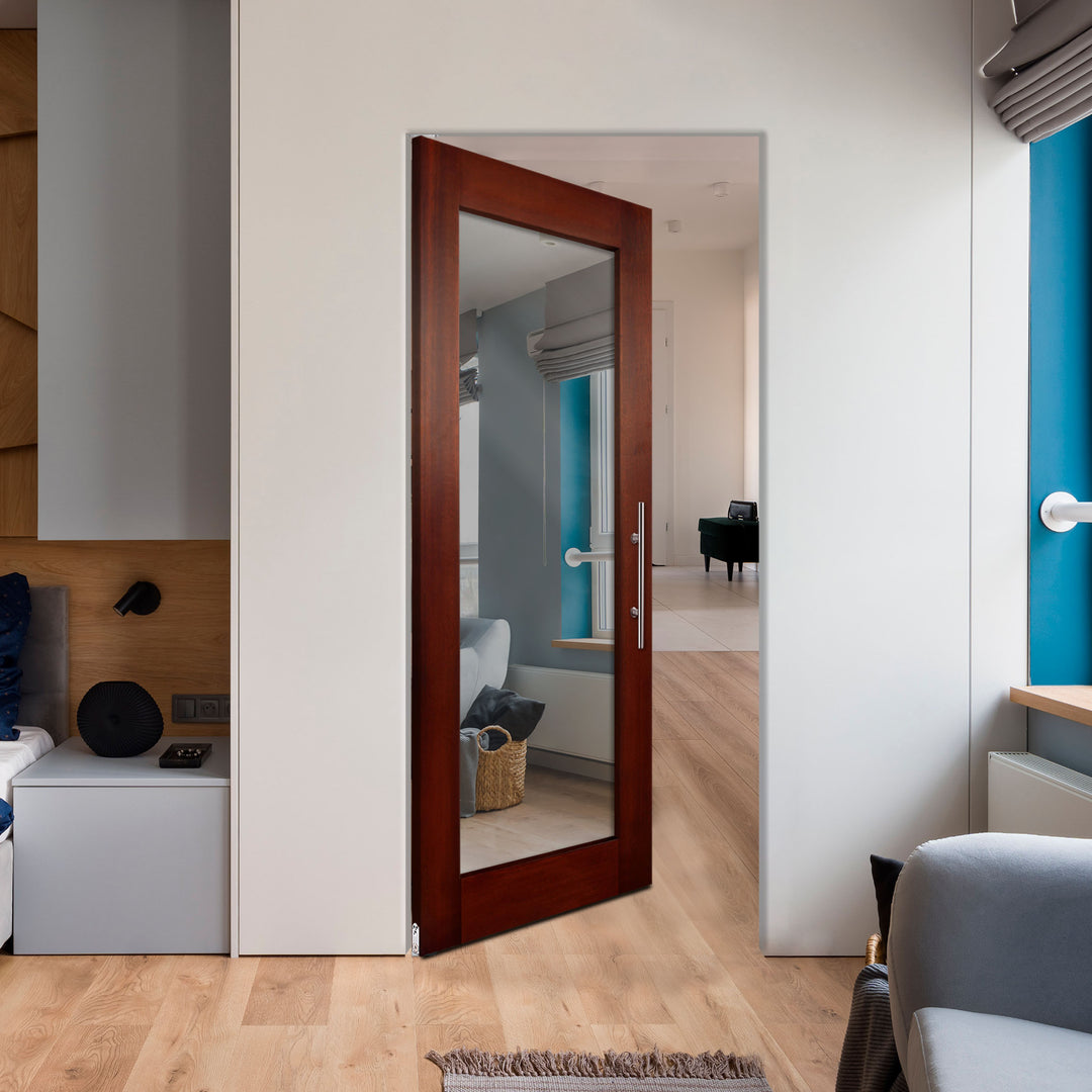 Self Closing Pivot Wooden Mirror Door Pwmd - 0804 - DoorDiscounter