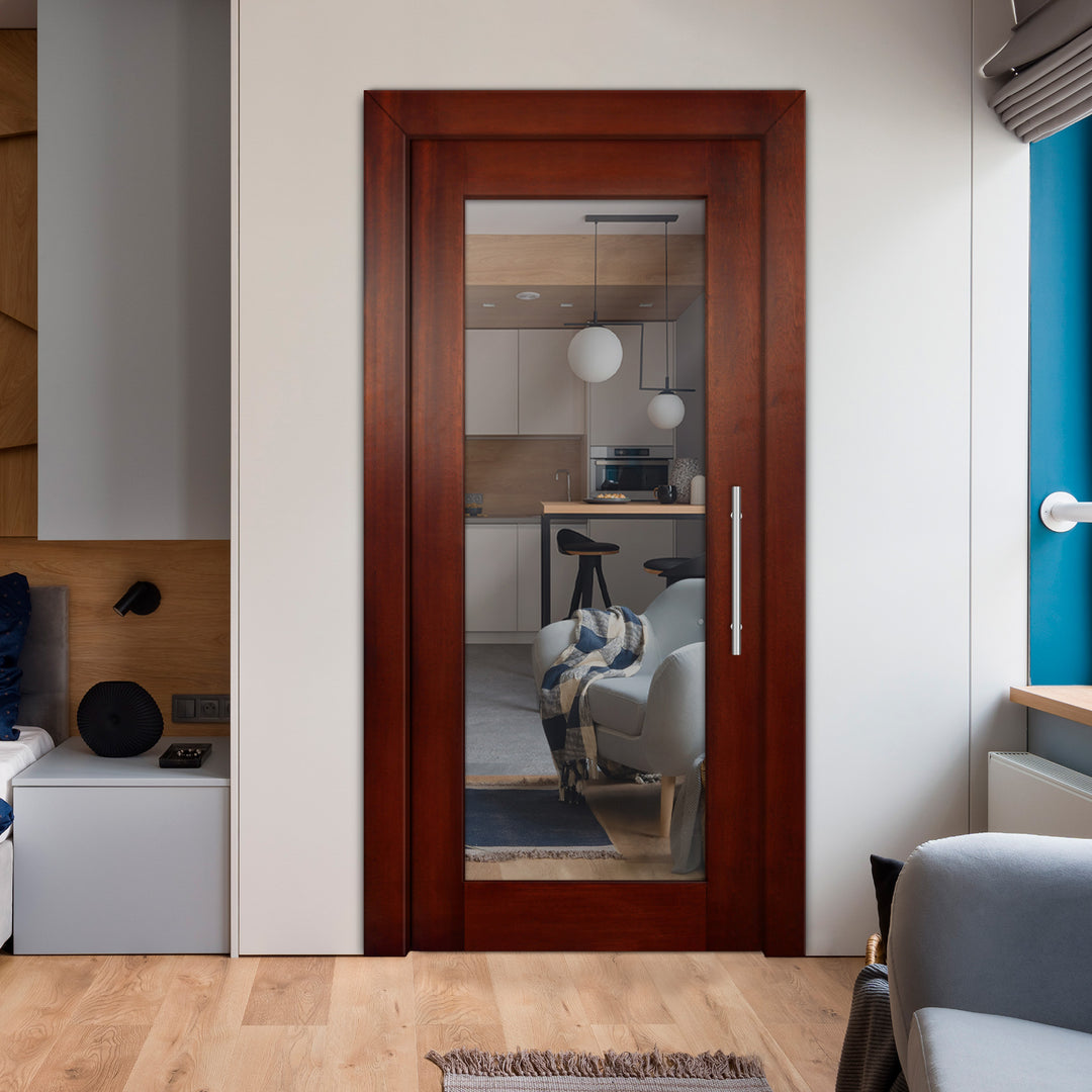 Self Closing Pivot Wooden Mirror Door Pwmd - 0804 - DoorDiscounter