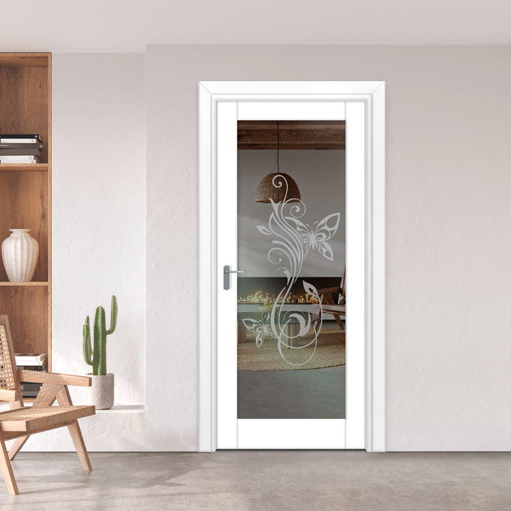 INTERIOR DOOR WITH FROSTED GLASS PANEL IDGP -0237 - DoorDiscounter