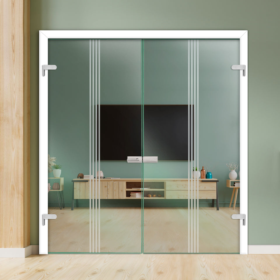Double Hinged Glass Door  DHDG - 3347 - DoorDiscounter
