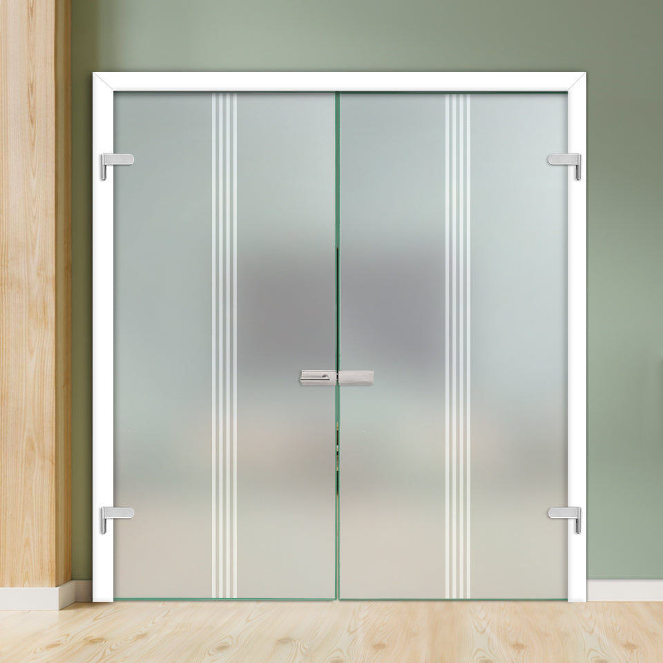 Double Hinged Glass Door  DHDG - 3347 - DoorDiscounter